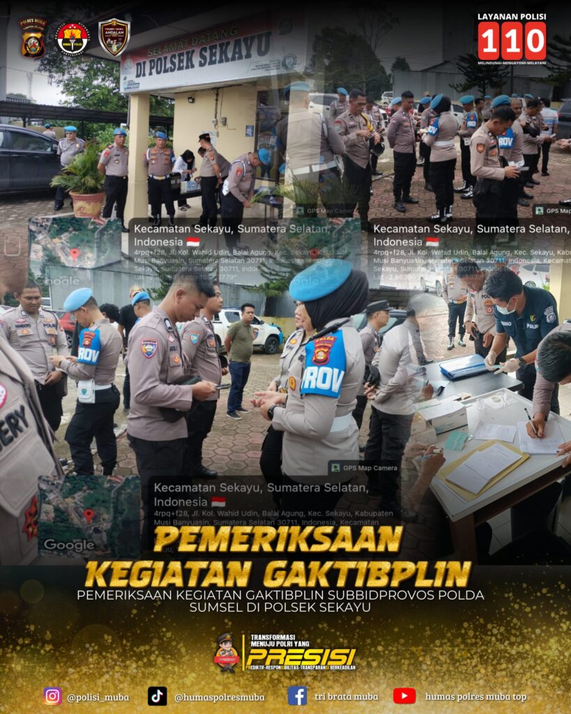 Subbid Propam Polda Sumsel, Gartiplin 3 Polsek Polres Muba