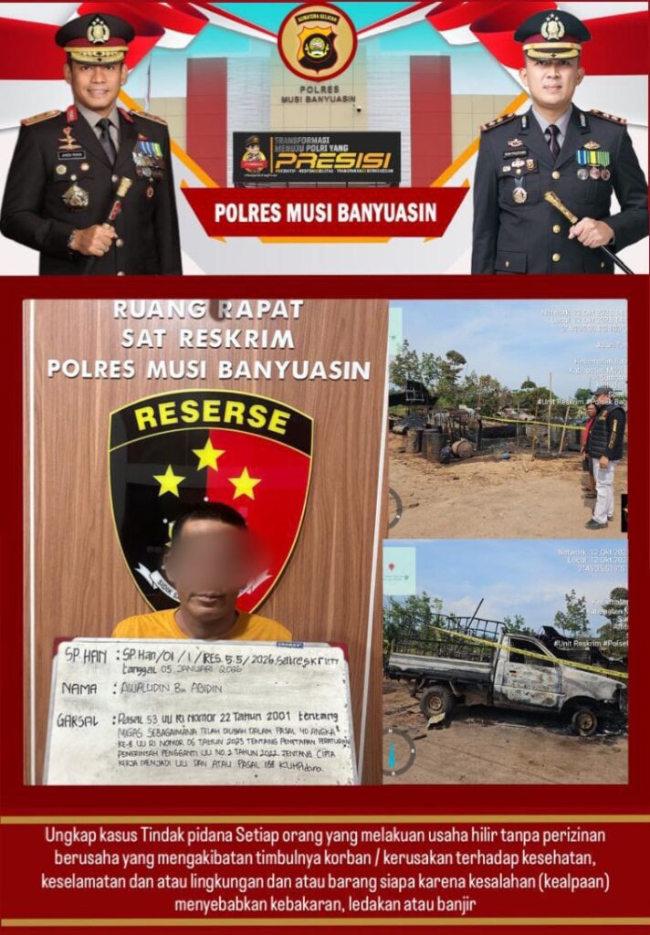 Polsek Babat Toman Ungkap Kebakaran Illegal Refinery, Pemilik Ditetapkan Tersangka Polsek Babat Toman Ungkap Kebakaran Illegal Refinery, Pemilik Ditetapkan Tersangka