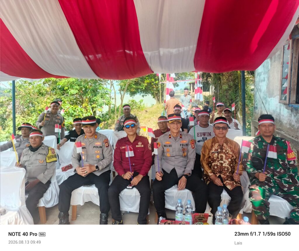 PERESMIAN JEMBATAN MERAH PUTIH DI DESA TANJUNG AGUNG BARAT KEC. LAIS