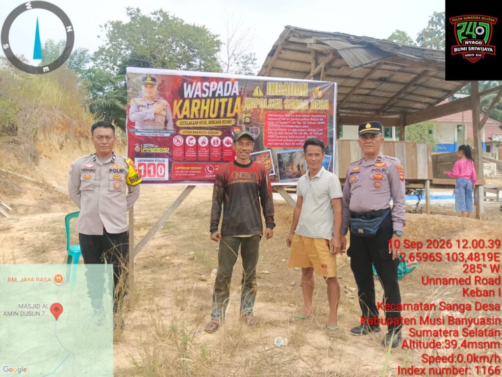 Jajaran polsek sanga desa melaksanakan himbauan karhutla Jajaran polsek sanga desa melaksanakan himbauan karhutla